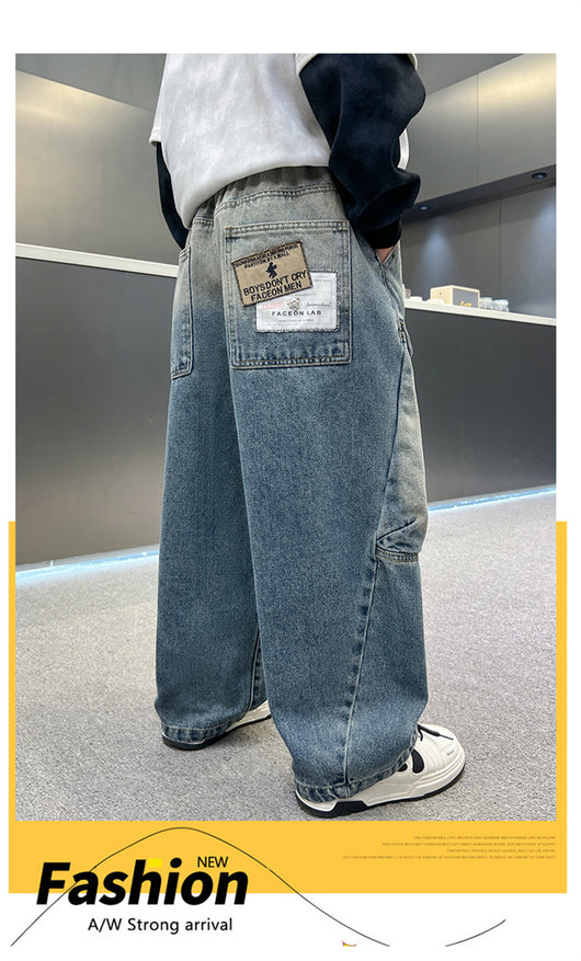 Pantalones Cargo Sueltos para Niños - Jeans Versátiles y Cómodos - Image 8