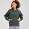 Sudadera Hoodie Oversize de Color Liso con Hombros Caídos