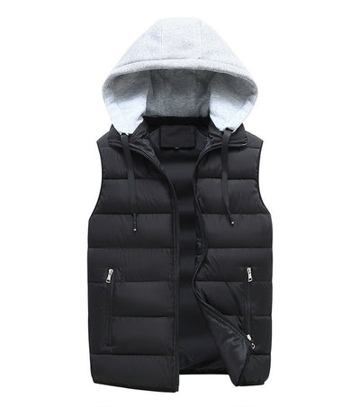 Chaleco Abrigo Invierno Hombre Corte Amplio con Capucha - Image 15