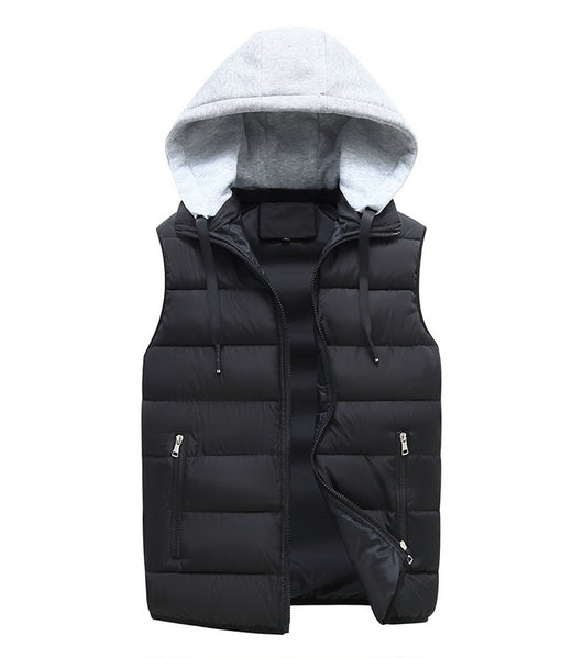 Chaleco Abrigo Invierno Hombre Corte Amplio con Capucha - Image 15