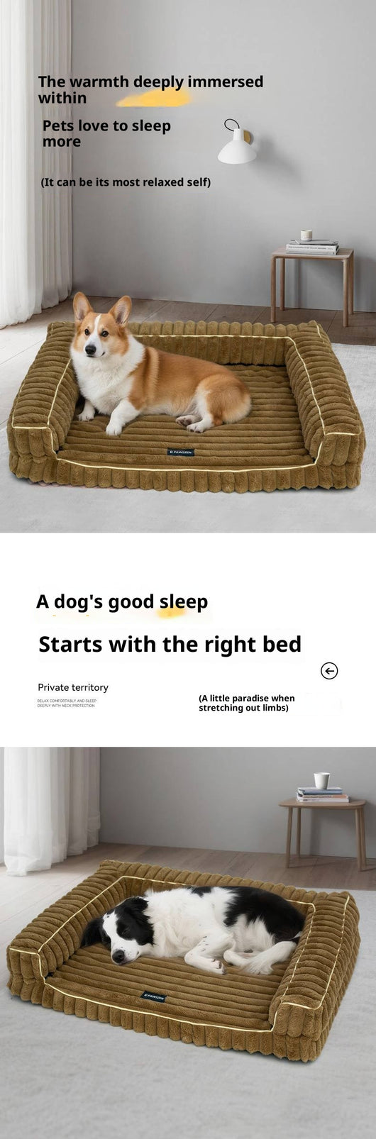 Cama Desmontable para Mascotas con Tejido Angora sin Pelo - Image 13
