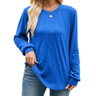 Camiseta Holgada de Cuello Redondo y Manga Larga para Mujer - Image 7