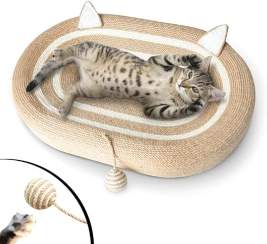 Cama Rascador 3 en 1 para Gatos con Almohadillas de Sisal Antideslizantes