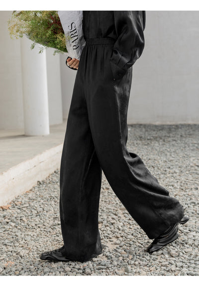 Pantalones Casuales de Jacquard Acetato para Mujer - Image 9