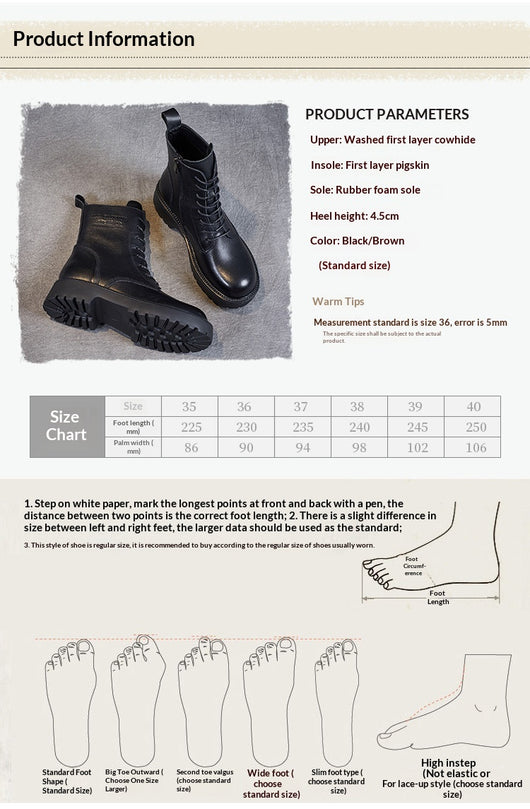 Botines de Cuero Suave para Mujer con Tacón Robusto y Forro de Felpa - Image 10