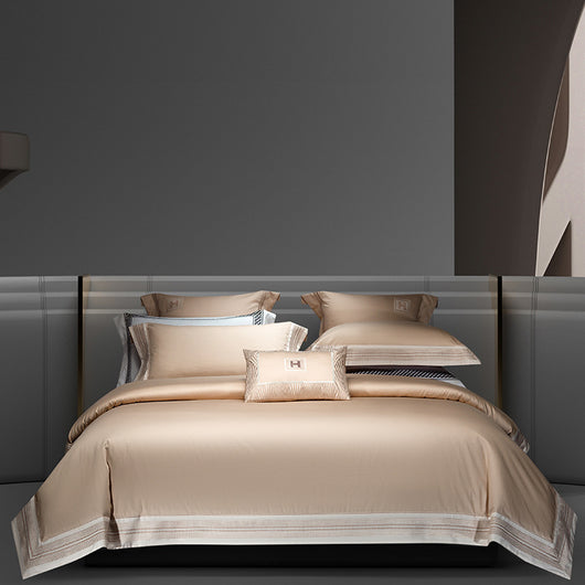 Juego de Cama 4 Piezas Algodón Puro Satinado con Bordados - Image 7