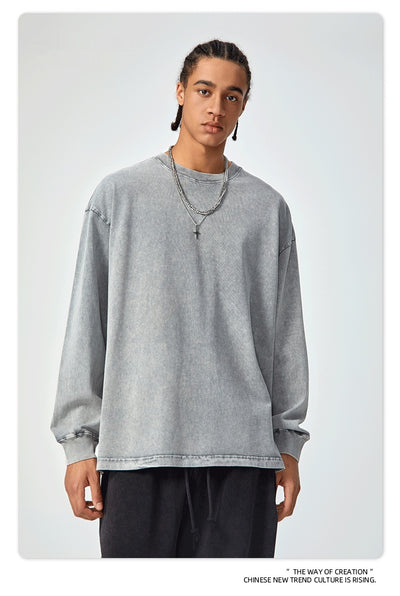 Sudadera Retro Vintage Efecto Desgastado con Diseño de Copo de Nieve para Hombre - Image 13