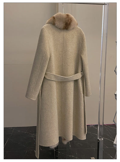 Abrigo de Vellón de Alpaca con Cuello de Zorro Desmontable - Image 12