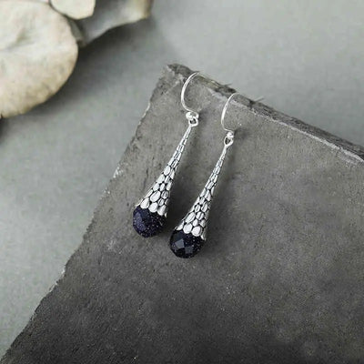 Aretes de Plata 925 Estilo Retro con Colgante Elegante - Image 8