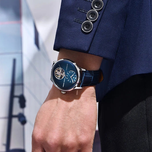 Reloj Automático Tourbillon de Lujo para Hombre con Esfera Luminosa