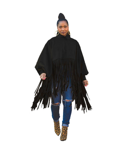 Blusa Larga con Flecos de Color Sólido para Mujer - Image 8