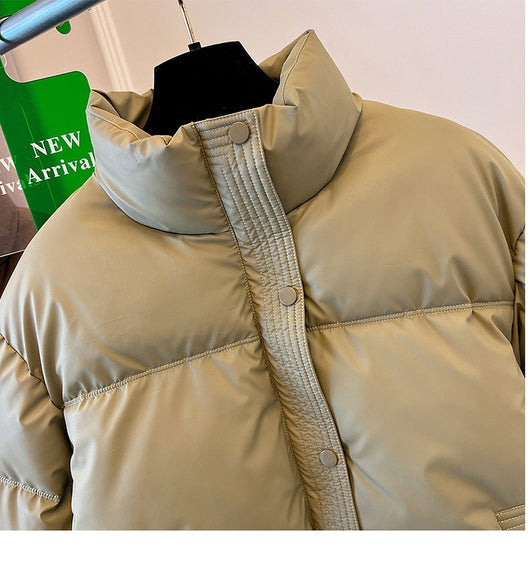 Chaqueta Acolchada de Cuero PU con Cuello Alto para Mujer - Image 14