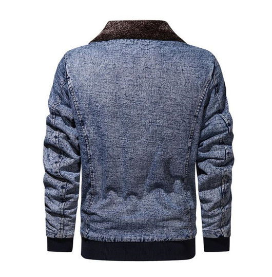 Chaqueta Denim Acolchada Oversize para Hombre Talla Grande - Image 13