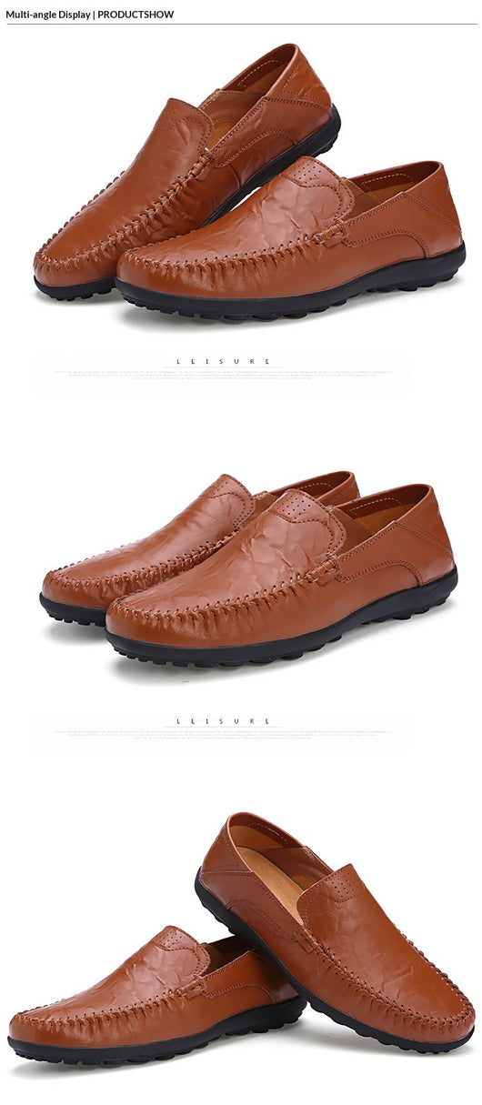 Zapatos Casuales de Cuero para Hombre Estilo Británico Ligeros y Versátiles - Image 15