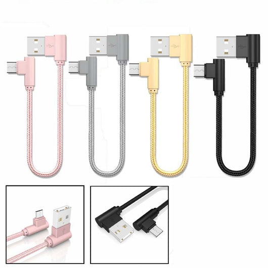Cable de Carga Micro USB Acodado 90° Trenzado Reforzado 20cm - Image 19