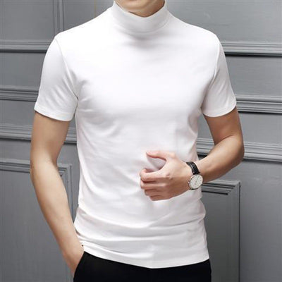 Polera Hombre Cuello Alto Algodón Mercerizado Manga Corta - Image 8