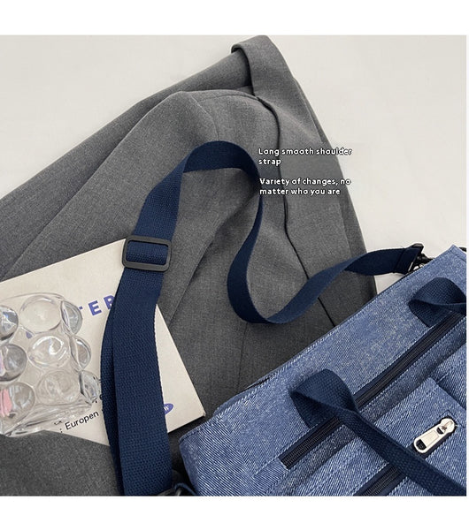 Bolso Tote de Mezclilla Retro Capacidad Extra para Mujer - Image 12