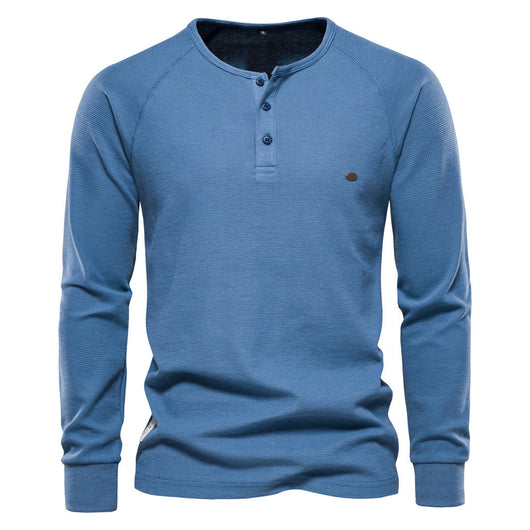Henley Casual de Manga Larga para Hombre - Base Layer Versátil