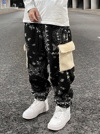 Pantalones Casuales Hombre Bolsillos Forro Lana Cordón Ajustable Corte Holgado - Image 2
