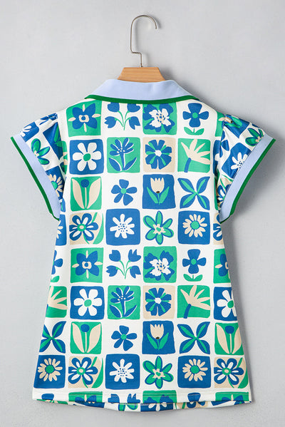 Suéter Pullover Cuadros Florales Multicolor - Image 14