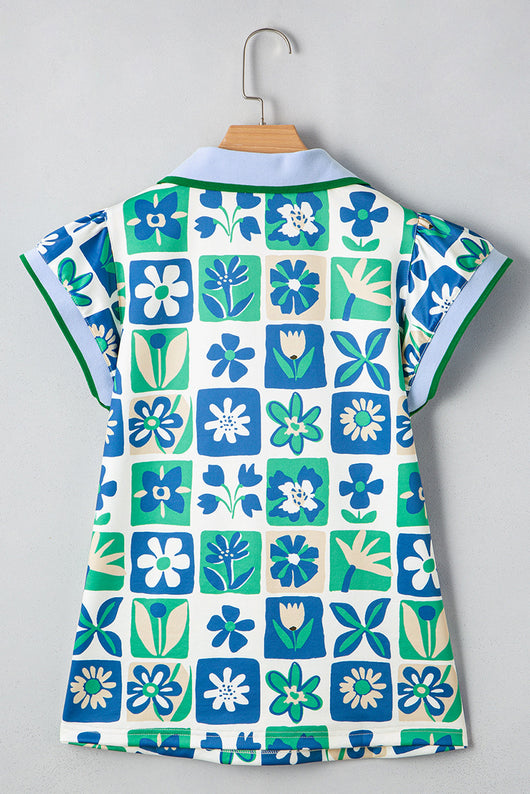 Suéter Pullover Cuadros Florales Multicolor - Image 14