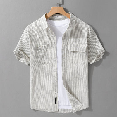 Camisa Casual de Algodón Manga Corta para Hombre - Versátil y Moderna