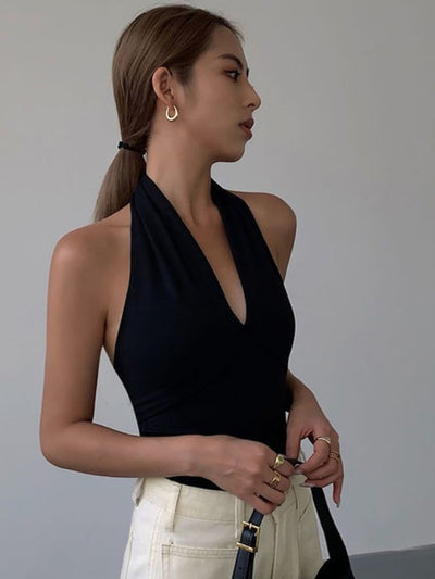 Chaleco Halter Cuello V Negro Advanced Sense - Image 11
