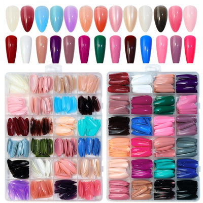 Set de 24 Uñas Postizas Cuadradas Efecto Hielo - Diseño Ballet - Image 15