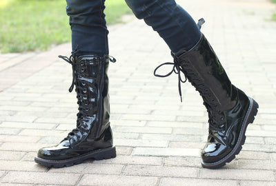 Botas Martin de Cuero Charol Altas para Hombre - Estilo Premium