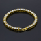 Tin Alloy Dorado Color Iced Bracelet Men's Hip Hop Chain Street Rock Jewelry Dorado 4mm8inch