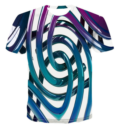 Playera con Estampado Geométrico 3D de Impresión Digital