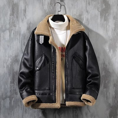 Abrigo de Lana de Cordero Acolchado con Forro Polar para Hombre - Image 6