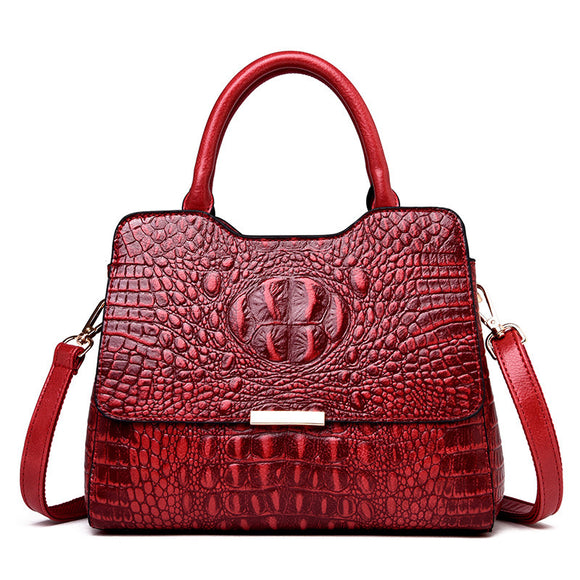 Bolso Bandolera Madre Cuero Charol Elegante