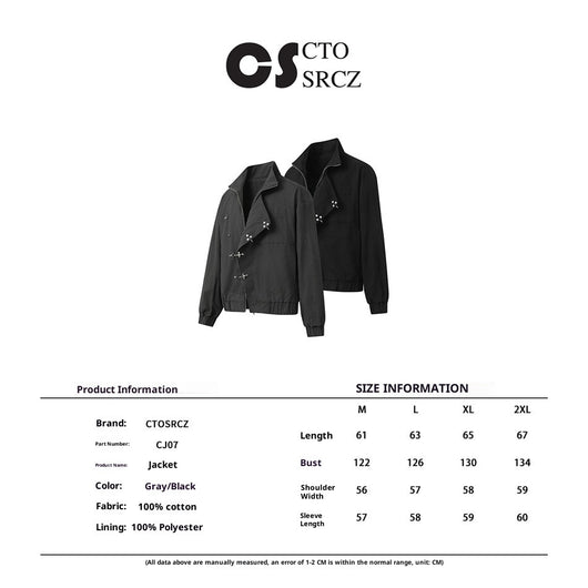 Chaqueta de Trabajo Cuello Mao Hombre - Diseño Premium Primavera Otoño - Image 7