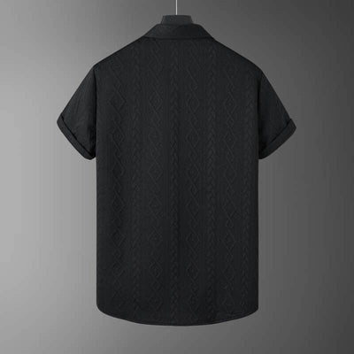 Conjunto de Camisa y Shorts con Patrón de Diamantes para Hombre - Image 13