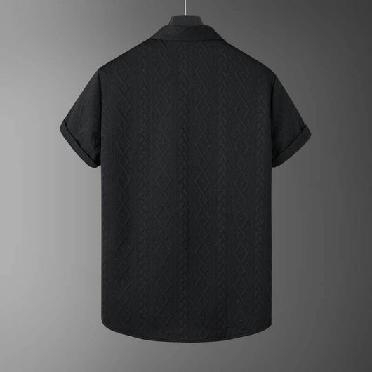 Conjunto de Camisa y Shorts con Patrón de Diamantes para Hombre - Image 13