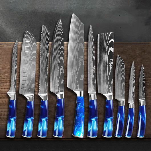 Set de Cuchillos de Cocina Multiusos con Mango de Resina - Image 12