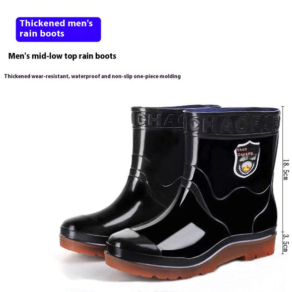 Botas de Lluvia Tácticas para Hombre con Forro Térmico y Suela Antideslizante