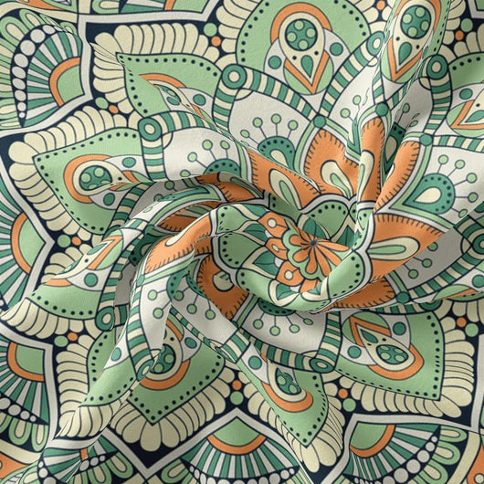 Tapiz Mandala Verde Bohemio - Colgante Pared Salvia - Image 8