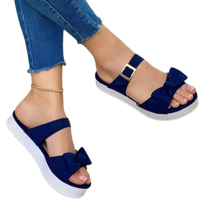 Sandalias Planas de Gamuza con Moño para Mujer - Image 6