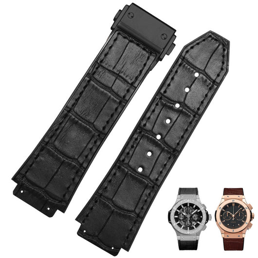 Correa de Reloj Cuero Genuino con Silicona para Hombre - Image 31