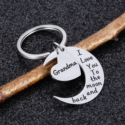 Llavero Personalizado Luna del Amor en Acero Inoxidable - Regalo Creativo - Image 2