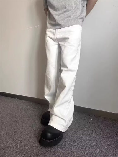 Pantalones Vaqueros Blancos Rectos Oversize para Hombre - Estilo Urbano Premium - Image 16