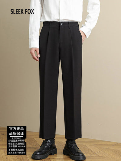 Pantalones de Traje Rectos con Caída Elegante para Hombre - Image 11