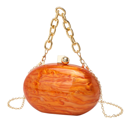 Bolso Bandolera de Cadena Acrílica Ovalada - Image 11