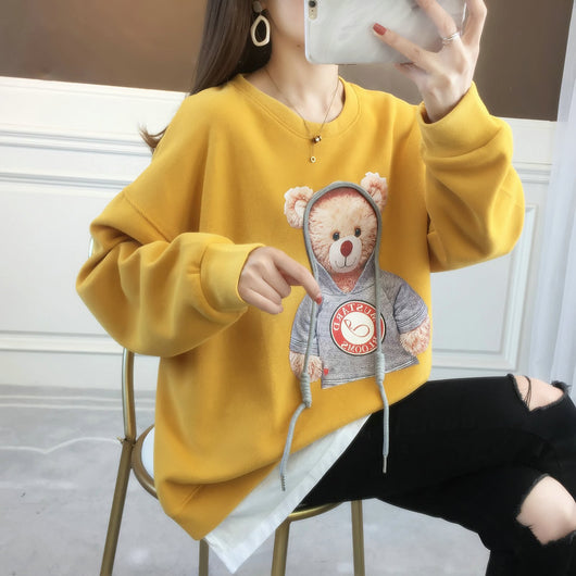 Suéter Falda Dos Piezas para Mujer Talla Grande Terciopelo Acolchado - Image 2