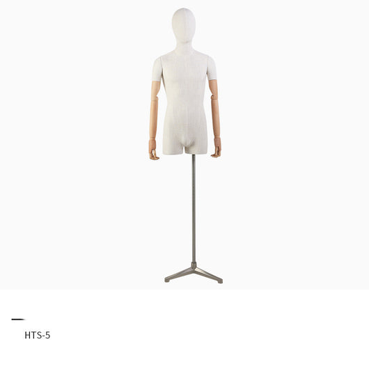 Maniquí de Escote Femenino en Fibra de Vidrio con Manos de Madera - Image 14