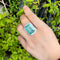Anillo Geométrico Rectangular de Diseño Moderno