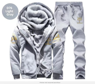 Conjunto Deportivo Dos Piezas Grueso Abrigo Polar para Hombre Talla Grande - Image 20