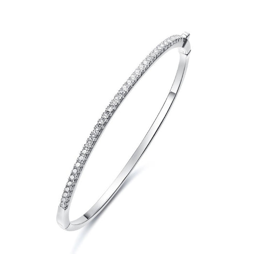 Pulsera Semirrígida de Moissanita en Oro Blanco 18K para Mujer - Image 6